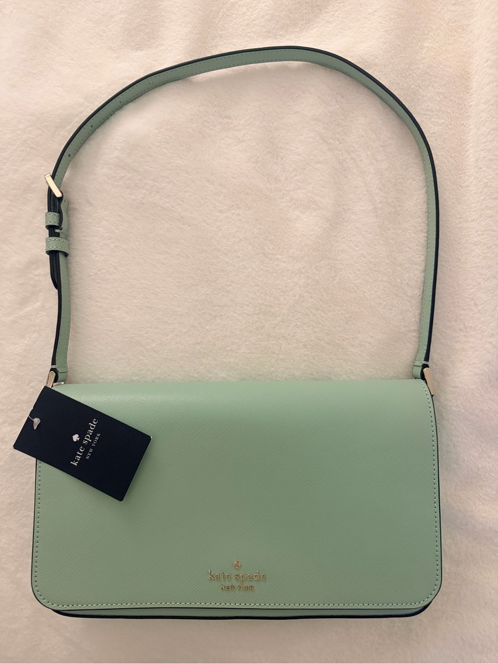 Kate Spade Staci Medium Flap Shoulder Bag - Pistachio Mint Green (NWT)